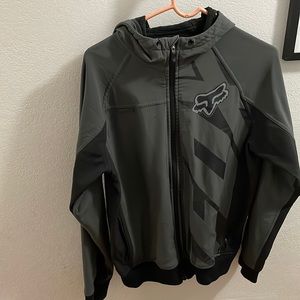 Mens Small Gray And Black Fox Tech Jacket